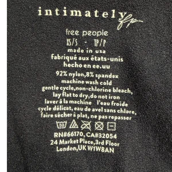 Intimately Free People Black‎ Seamless Scoop Neck Crop Tank Top XS/S OB402138 - Image 3