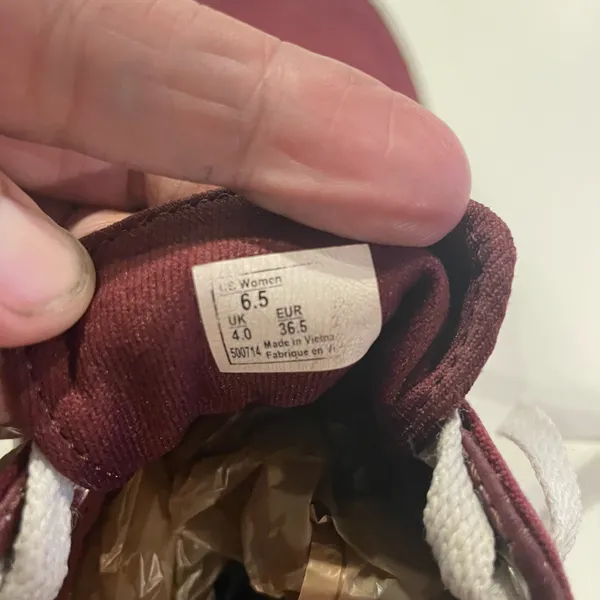 Vans Ward Burgundy Skate Low Top Sneakers Women’s Size 6.5 Lace Up - Image 5