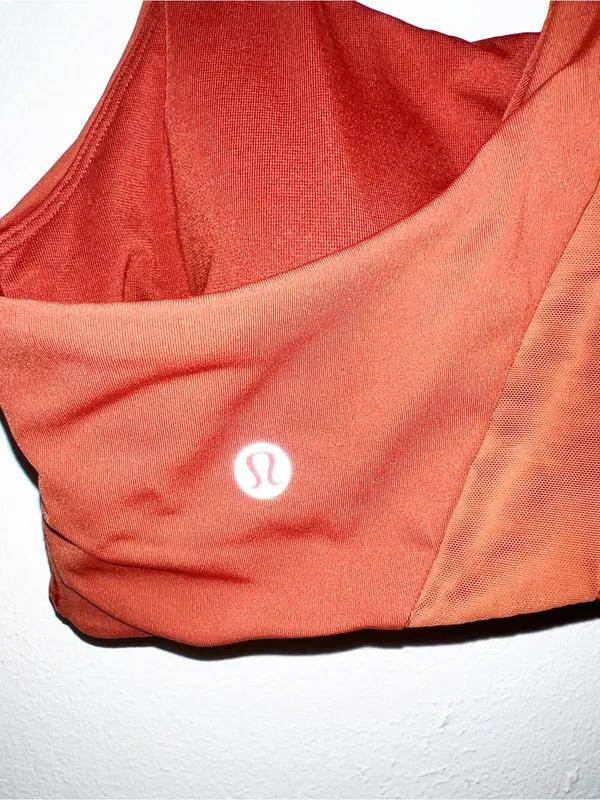 lululemon athletica Burnt Orange Racerback bra closure Sports Bra - Image 6