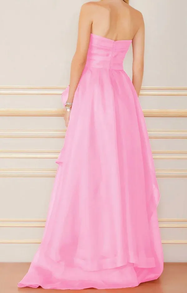 Pink Llella Strapless Prom Dress Size 2 - Image 2