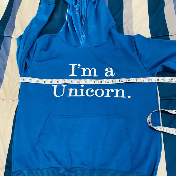 Unbranded Vibrant Blue Textured Sweatshirt/Hoodie - Image 6