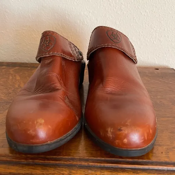 Ariat Leather Clogs‎ Brown - Image 6