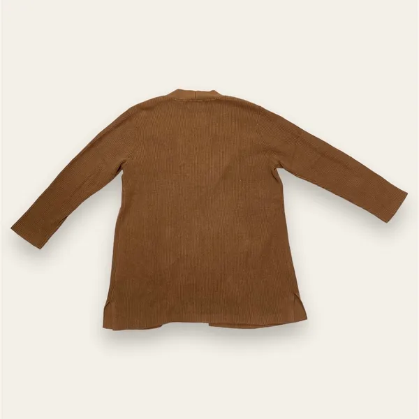 NWT Old Navy Brown Textured Long-Line Open-Front Cardigan Sweater - Image 3