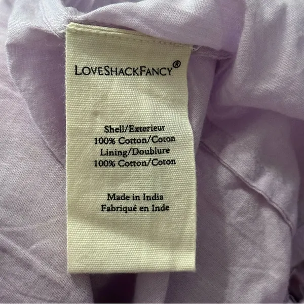 LoveShackFancy Women’s Size L Lilac Pink Floral Print Tiered Mini Skirt - Image 3