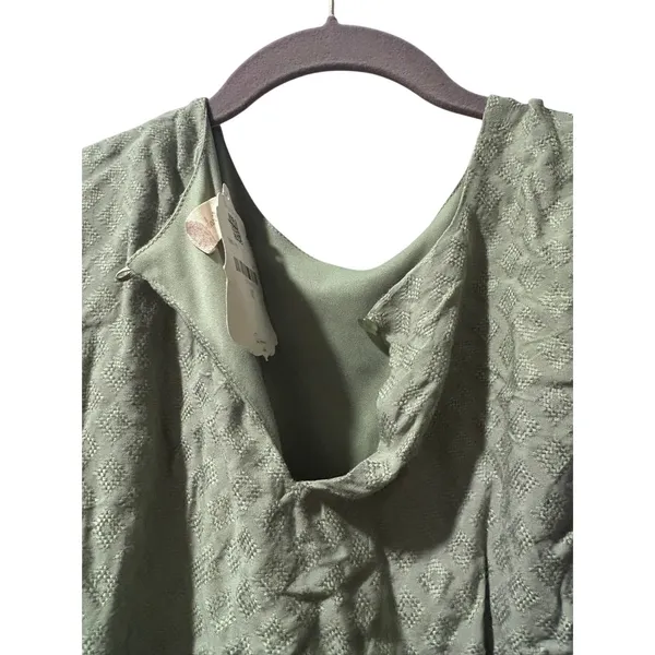 Altar'd State Frankie Sage Textured Babydoll‎ Mini Dress Puff Sleeve - Image 3