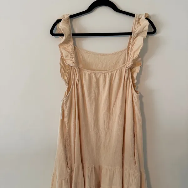 Free People Endless Summer Caught in Motion Cotton Linen Maxi Dress Size Large‎ - Image 6