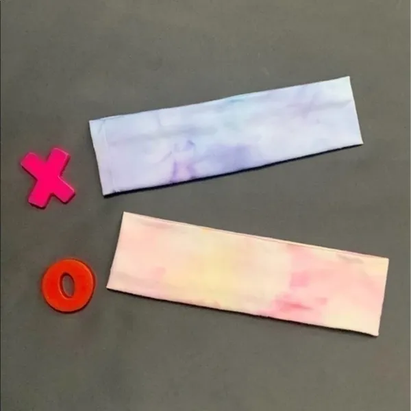 Tie Dye Headbands Handcrafted set of 2 yoga - Image 3