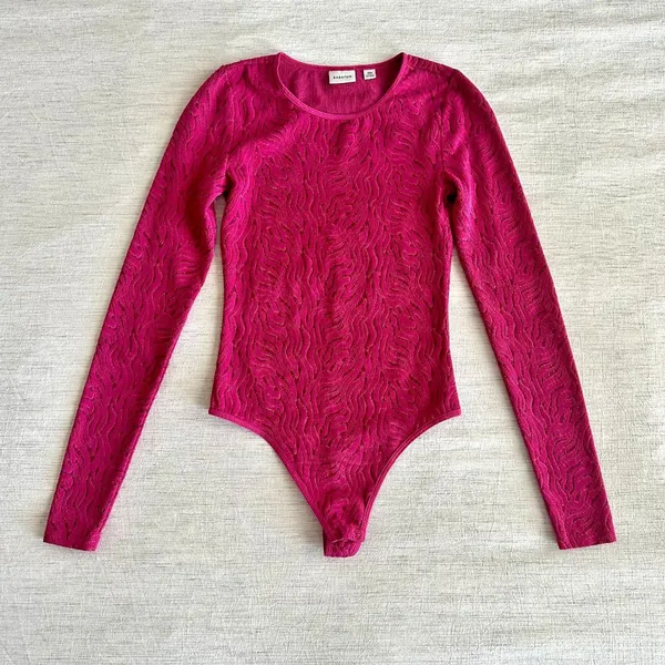 Aritzia Babaton Shapelace Crew Longsleeve Bodysuit - Image 2