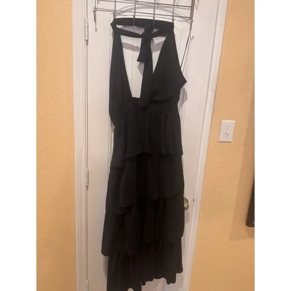 ENDLESS ROSE BLACK TIEREDDress Size 12 - Image 2