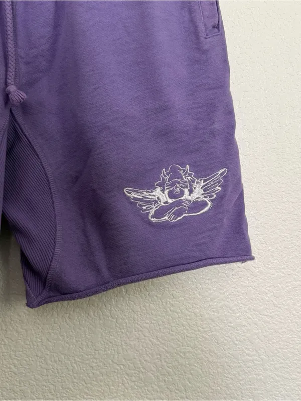 Boys Lie V3 Purple High Rise Shorts Medium - Image 3
