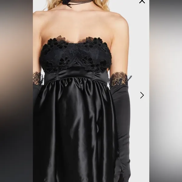For Love & Lemons Virginia halter dress gloves included NWT - Image 5