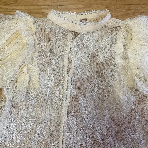 Free People Secret Admirer Floral Lace Coquette Victorian Ethereal T… - Image 6