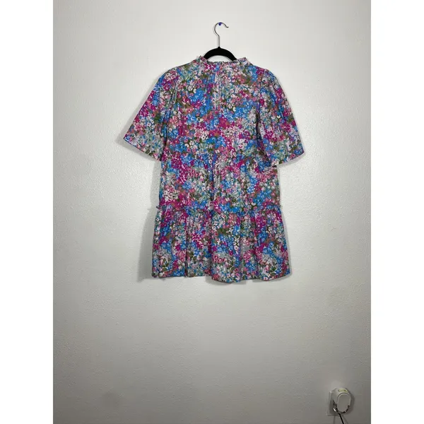 Sugarlips Women’s Floral Shift Dress With Split Neck Size XS - Image 4