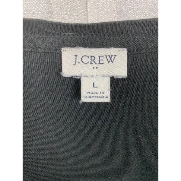 J.Crew Black Cotton Tiered Midi Dress Sz.L - Image 6