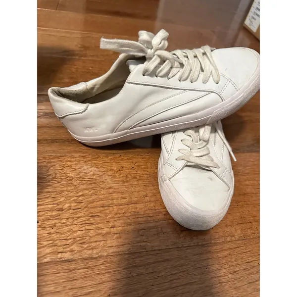 Madewell Womens Leather Sneakers L3243 Off‎ White Lace Up Casual Shoes W8 - Image 4