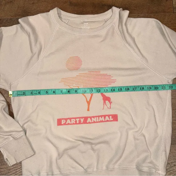 Aerie Party Animal Tan Sunset Safari Giraffe Crewneck Sweatshirt - Image 5