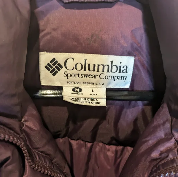Columbia Purple Down Filled Long Sleeve Full Zip Puffer Jacket Sz Large - Image 7