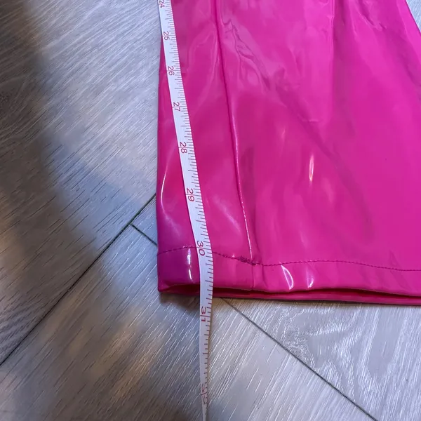 Tripp NYC hot pink faux leather vinyl y2k‎ rave festival emo womens pants size 7 - Image 5
