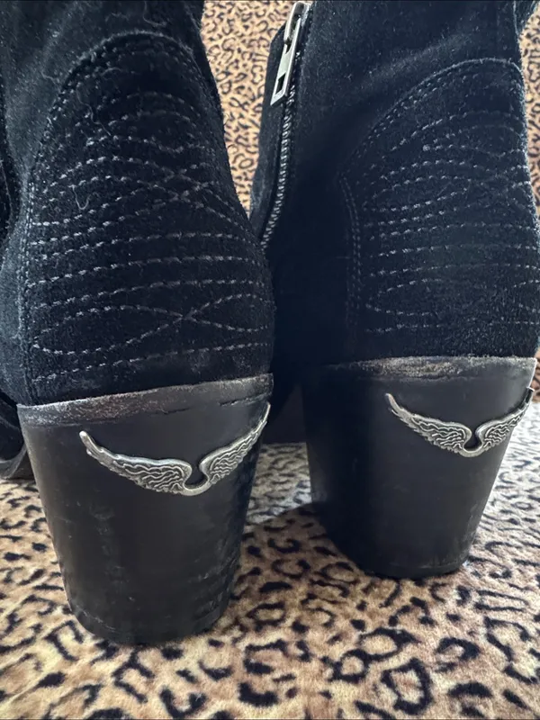 Zadig & Voltaire Black Suede Ankle Booties - Image 3