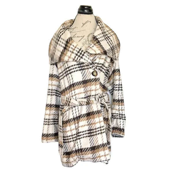 Coldwater Creek Womens Trench Coat Jacket Light Academia Cabin Core Preppy Sz 8 - Image 2