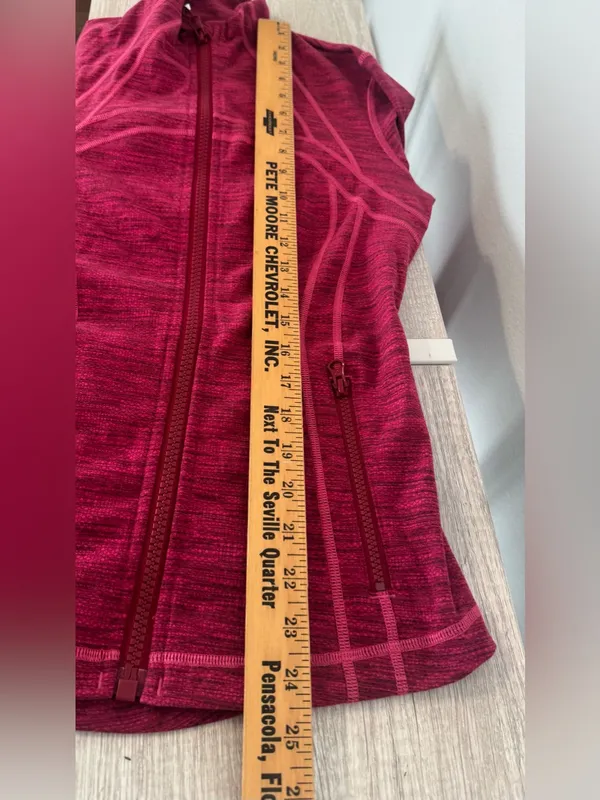 Lululemon Define Jacket Diamond Jacquard Berry Rumble Gyn Athleisure Sz 6 *READ - Image 7