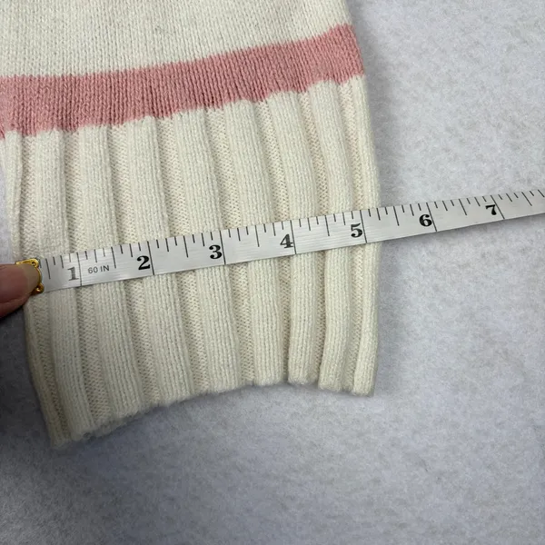 GAP Rainbow Knit Crewneck Sweater Women's L Multi Relaxed Cozy Grannycore Autumn - Image 7