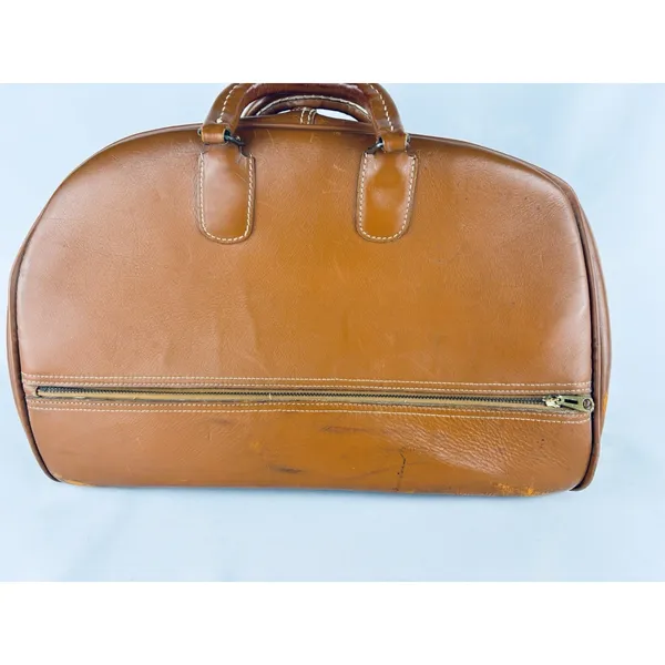 Vintage Top Grain Cowhide Leather Travel Bag Bag + Dopp Kit Leather Toiletry - Image 3