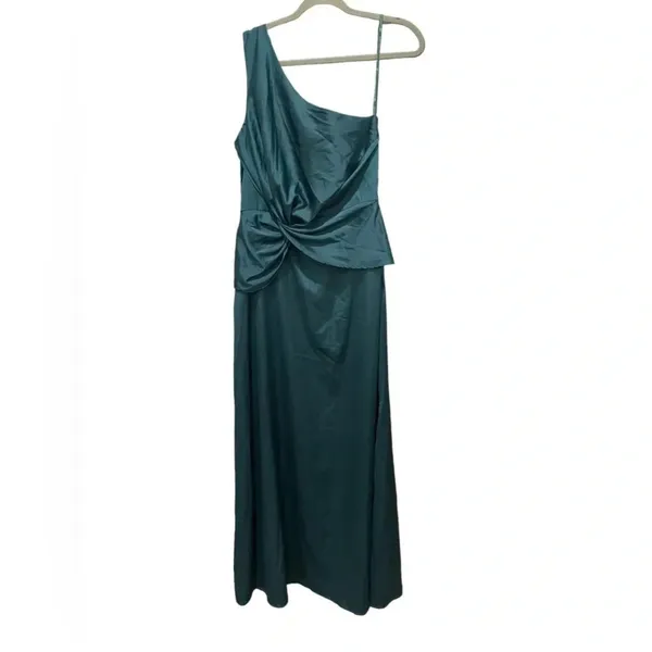 🎀 Chi Chi London Green One Shoulder Formal Dress 10 Mother‎ of the Bride 🎀 - Image 2