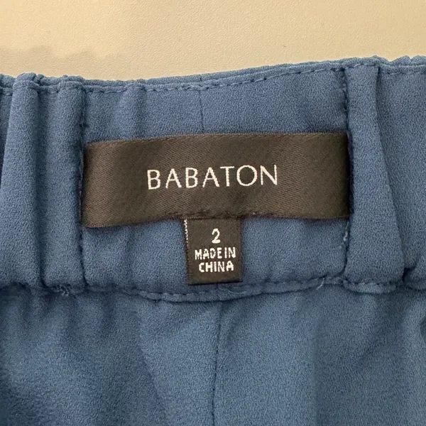 Babaton Wide Leg Pull On Pants Size 2 Blue Trousers Professional Career‎ Office - Image 9