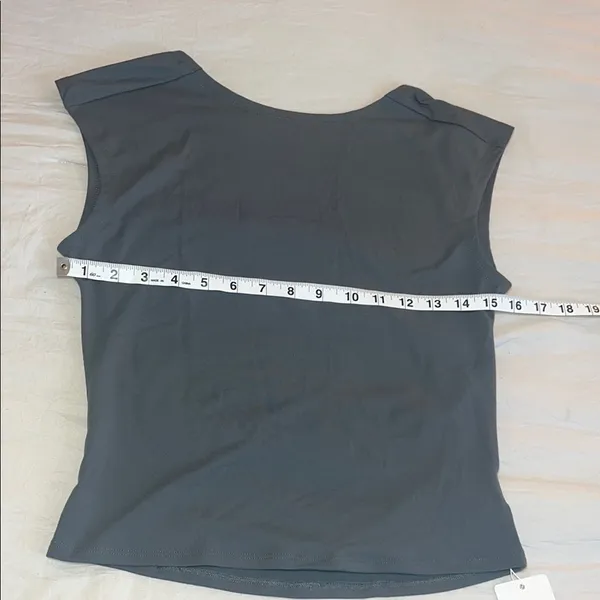 Grey Fitted Muscle Tee with High‎ Neck Gray Size L - Image 6