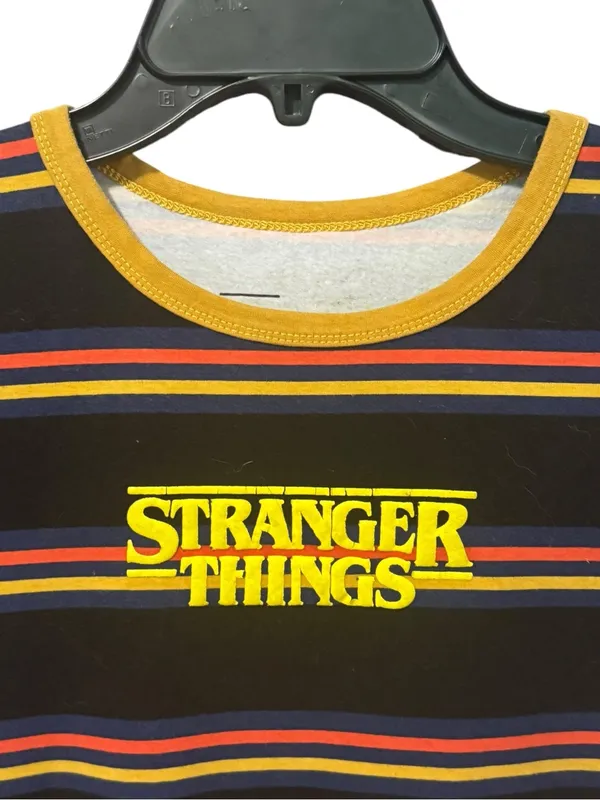 STRANGER THINGS Logo Baby Tee XS/S 17” p2p Black Multi - Image 3
