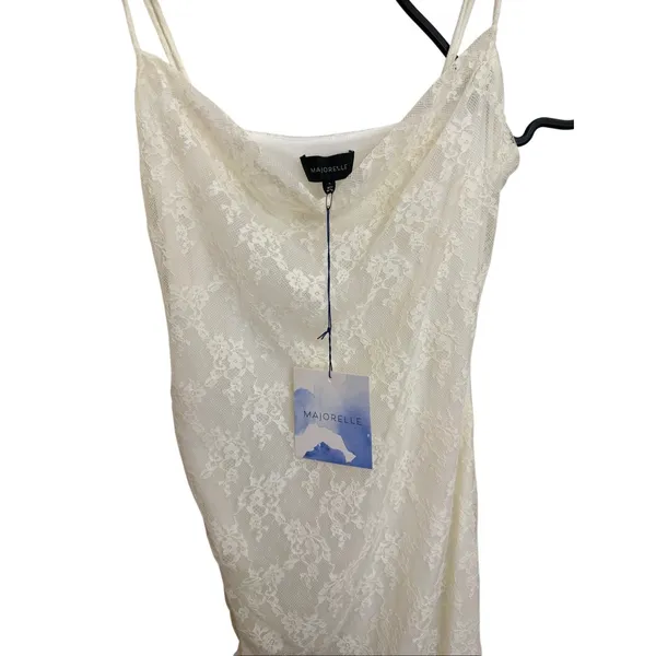 MAJORELLE Camille‎ Mini Dress Ivory White Medium Wedding Engagement Bachelorette - Image 15