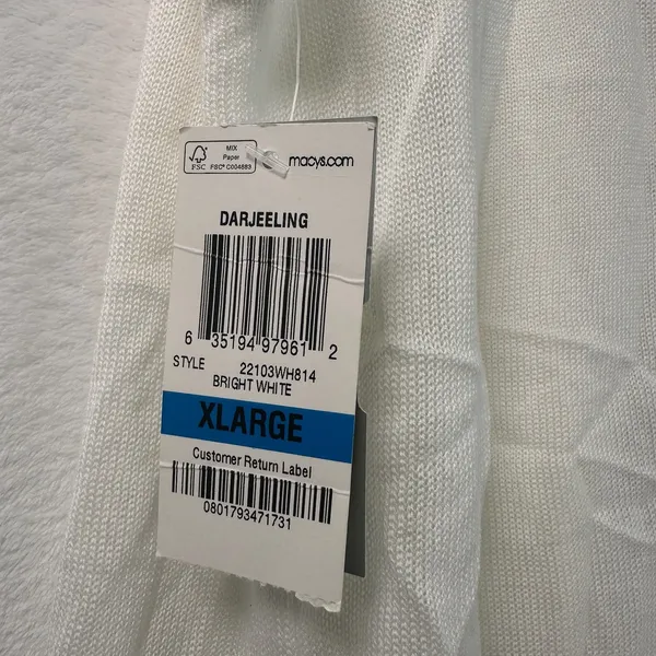 Charter Club Womens XL White Open Front Pointelle Knit Cardigan - Image 6