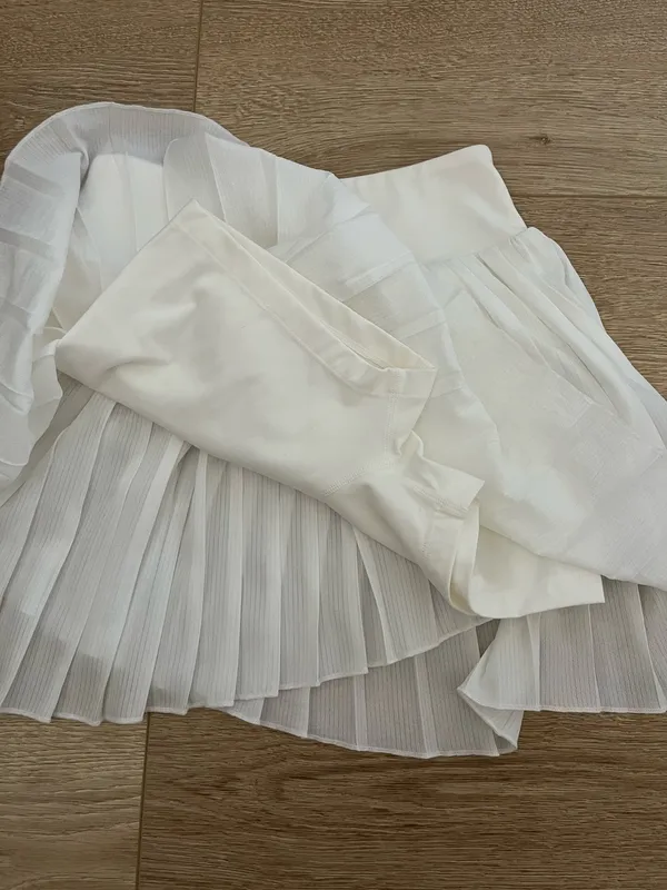 White Mini Tennis Skirt - Image 4