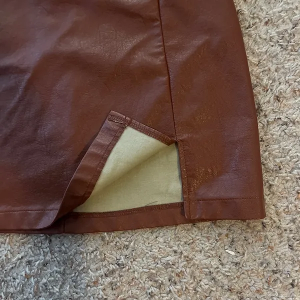 Art Class Brown faux leather mini skirt - Image 5