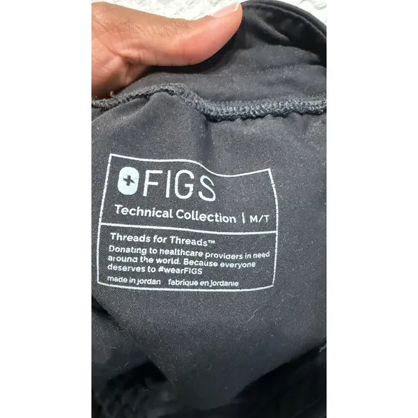 FIGS Technical Collection Women Black Scrub Jogger Pants Size Medium Tall M/T - Image 4