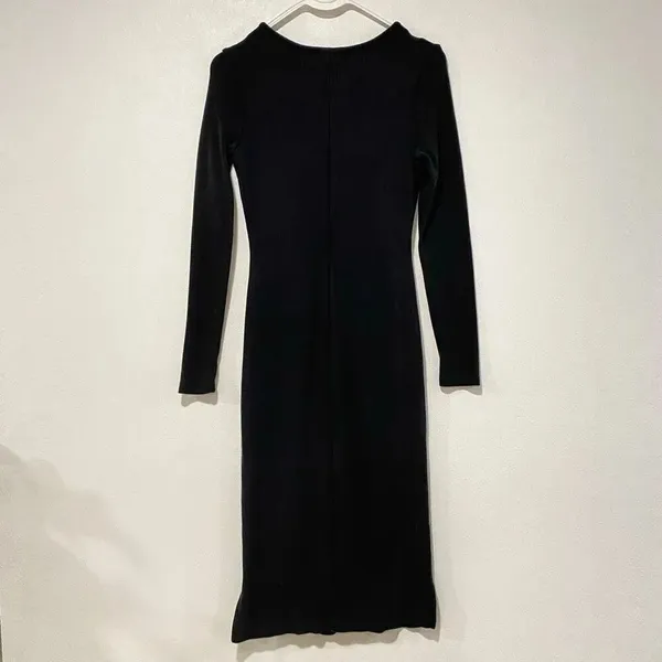 Marine Layer Women’s Black Long Sleeve Midi Dress Size S - Image 2