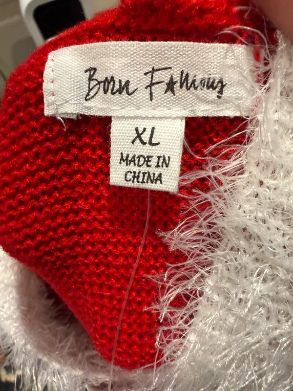 Born Famous Mrs Clause Dress Red Size XL - Image 2