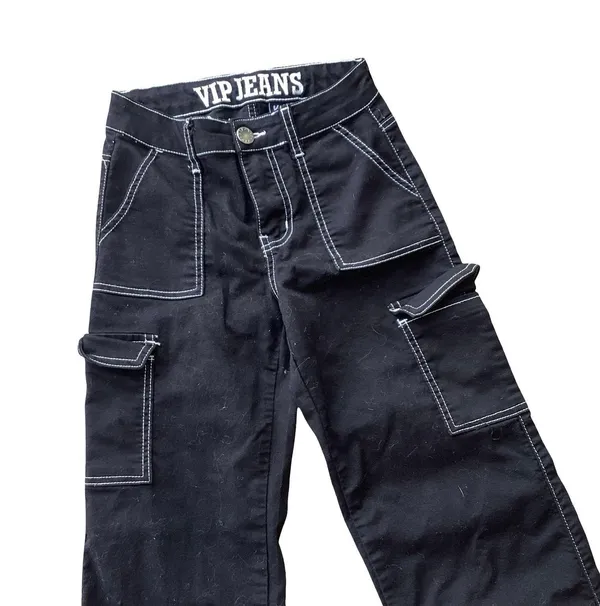 VIP Jeans Black Cargo Pants - Image 3