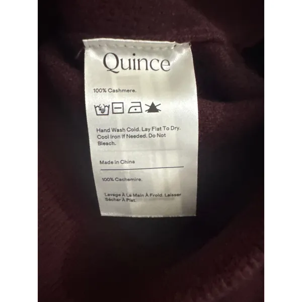 Quince Burgundy 100% Mongolian Cashmere Jogger Sweatpants Women Medium NWT - Image 7