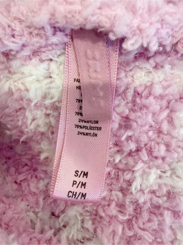 SKIMS Cozy‎ Knit Unisex Hoodie in Petal Houndstooth Apres Ski - Image 4