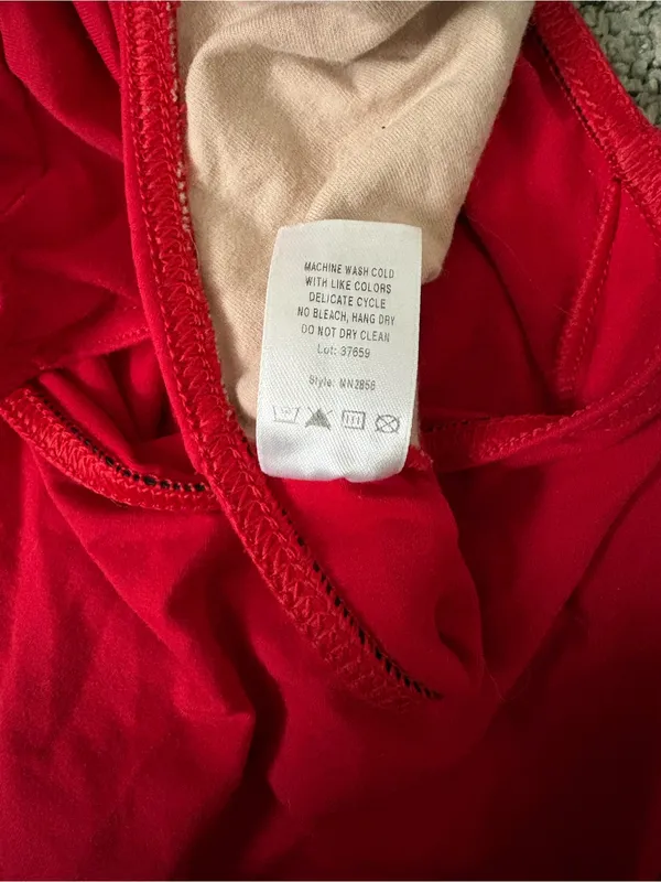 Balera Red Halter Ballet Leotard with cut outs on back Size XS - Image 4