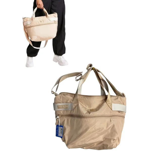 Adidas Originals Puffer Shopper Tote Beige Crossbody Satchel NEW with Tags - Image 2