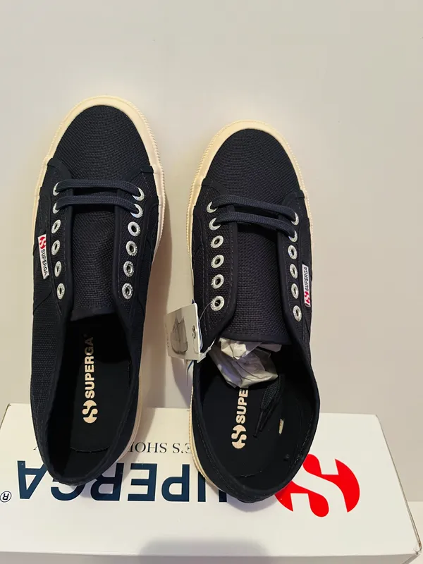 Superga 2750 Cotu Black White Sneaker - Image 2