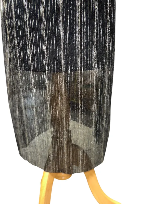 L black gold sparkle faux wrap dress - Image 7