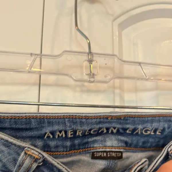 American Eagle‎ Super Stretch Distressed Jeggings Size 6 Short - Image 7