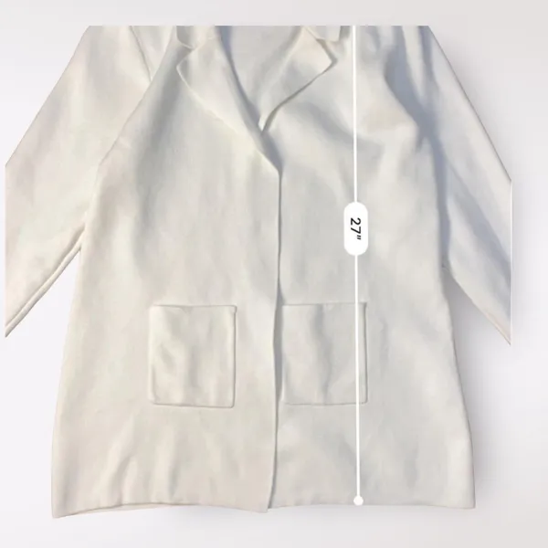 Vila Milano Women’s White Knitted Cardigan Sweater Size L‎ Minimalist Neutral - Image 5