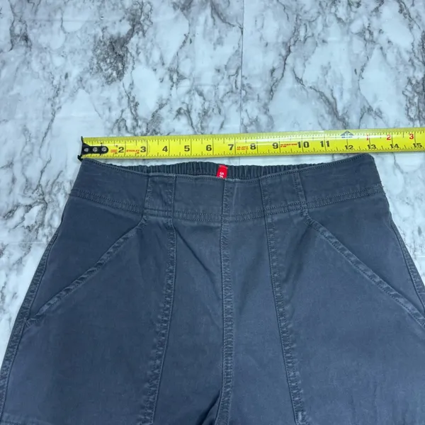 Spanx Grey Stretch Twill Cargo Joggers Pants Elastic Waistband Size Medium - Image 7