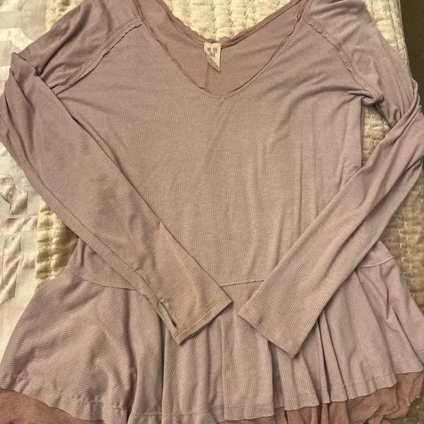 Free People We The Free Mauve layered blouse - Image 2