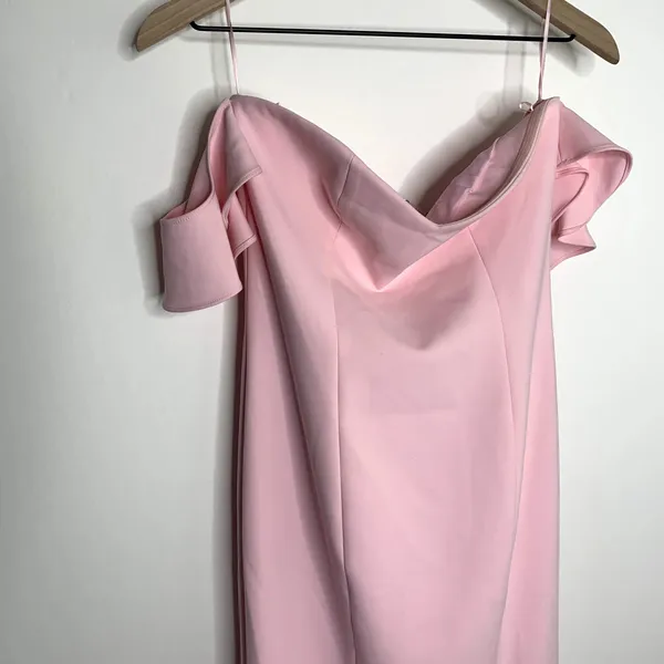 Revolve Likely Sunset Off-the-shoulder Petal Pink Dress Gown Maxi Womens New 6 - Image 5